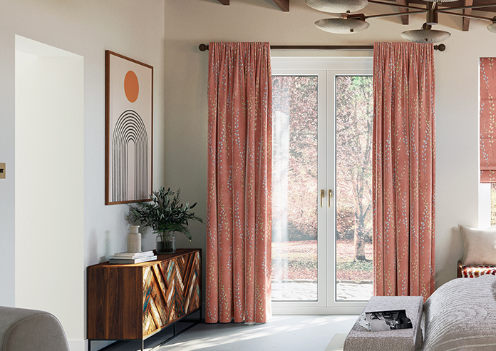 Willow Field, French Coral - Made to Measure Curtains - Image 3